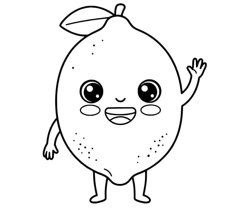 Nakreslete Citrón tisknutelné pro děti omalovánka