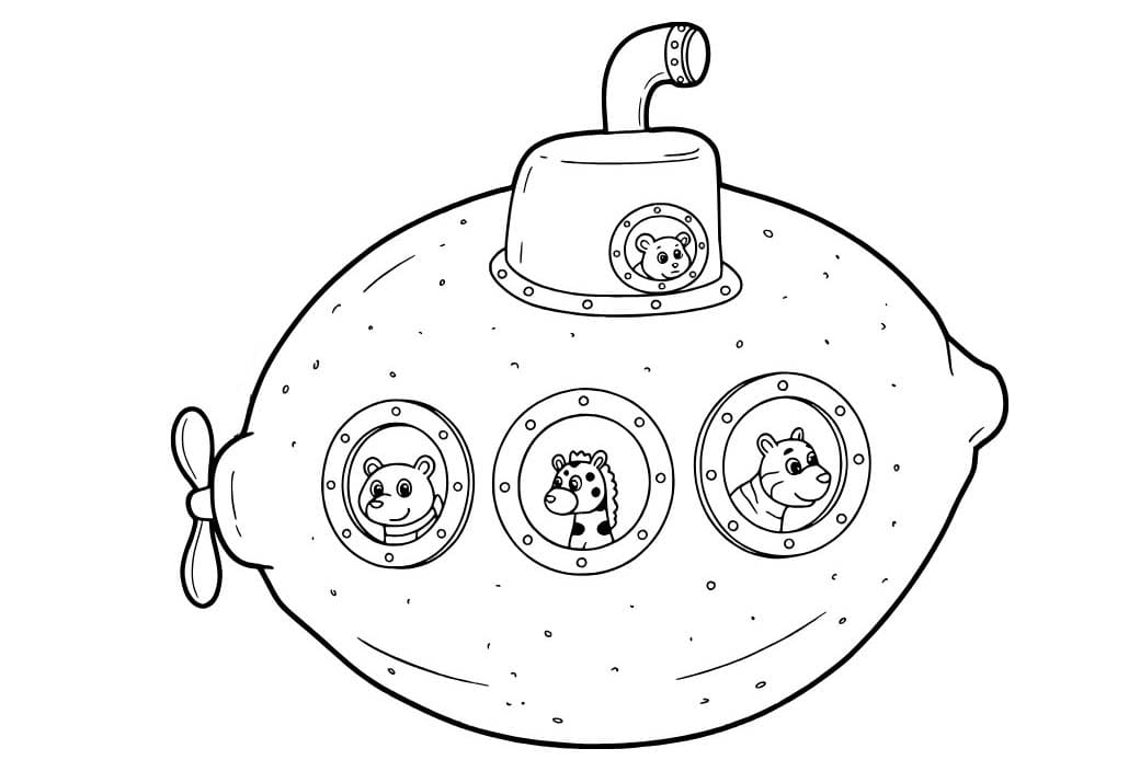 Nakreslete Citrón základní tisknutelné omalovánka
