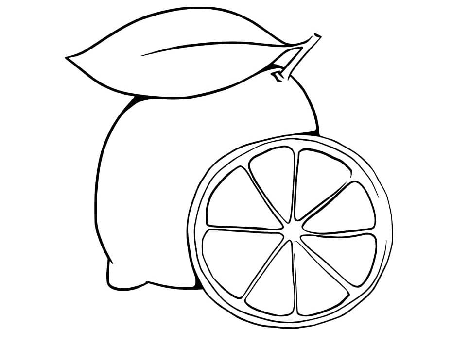 Nakreslete Citrón zdarma prostý tisknutelné omalovánka