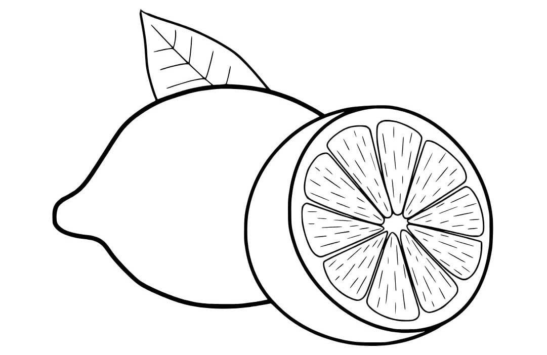 Nakreslete Citrón zdarma prostý omalovánka