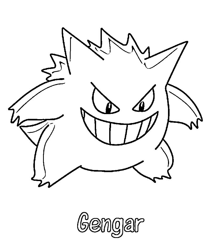 Nakreslete Gengar 6 omalovánka