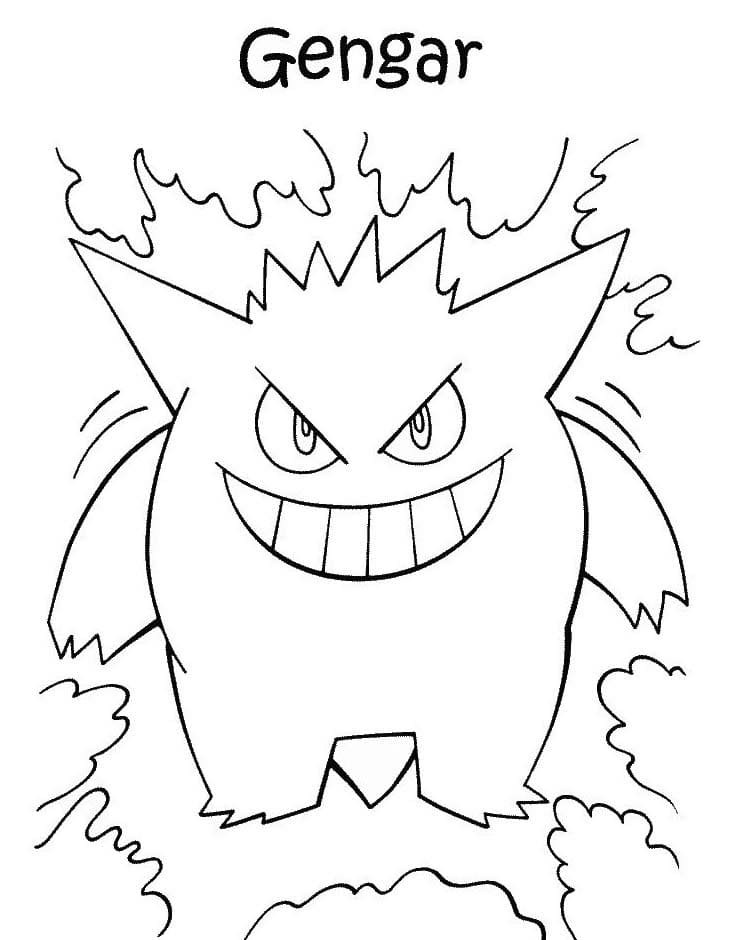 Nakreslete Gengar 8 omalovánka