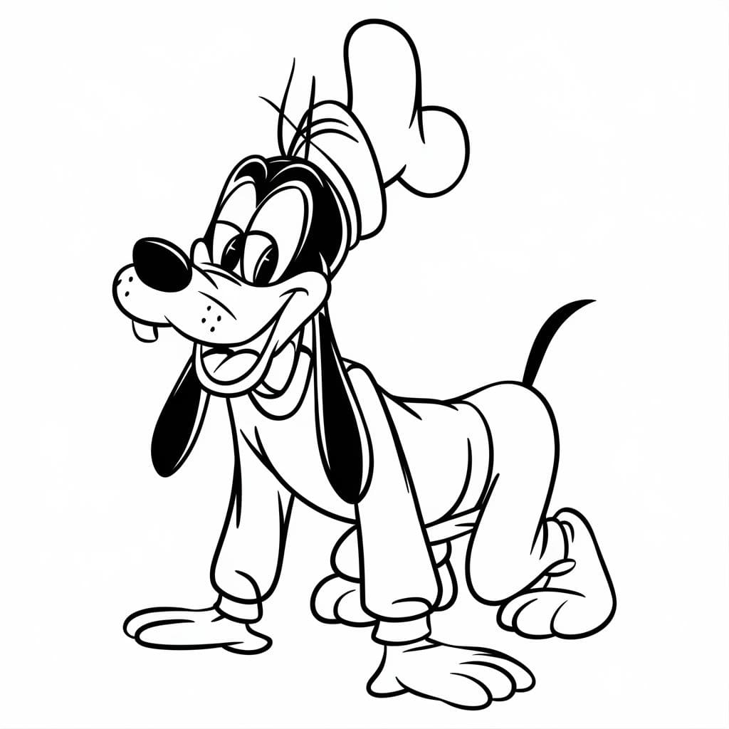 Nakreslete Goofy 1 omalovánka