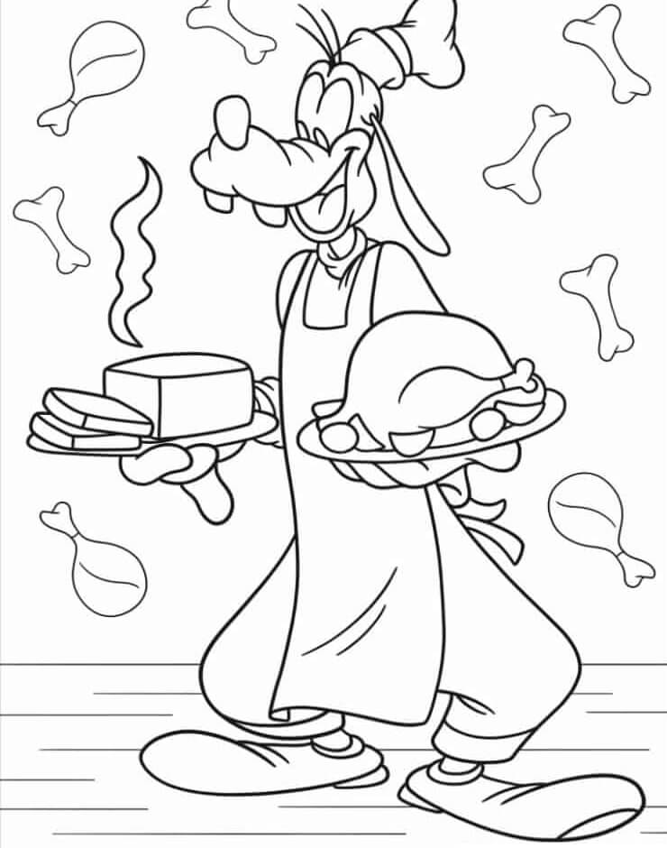 Nakreslete Goofy 2 omalovánka