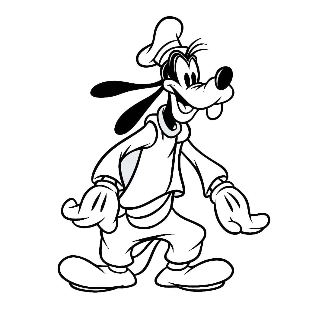 Nakreslete Goofy 6 omalovánka
