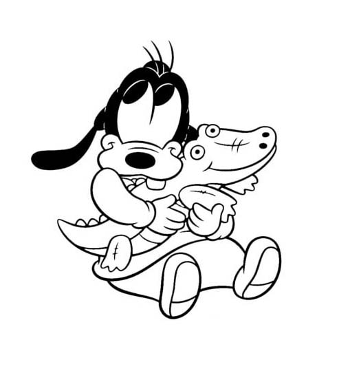 Nakreslete Goofy dítě omalovánka