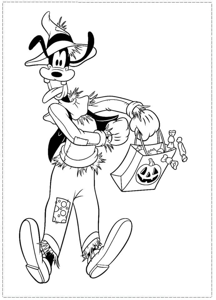 Nakreslete Goofy k vytisknutí zdarma omalovánka