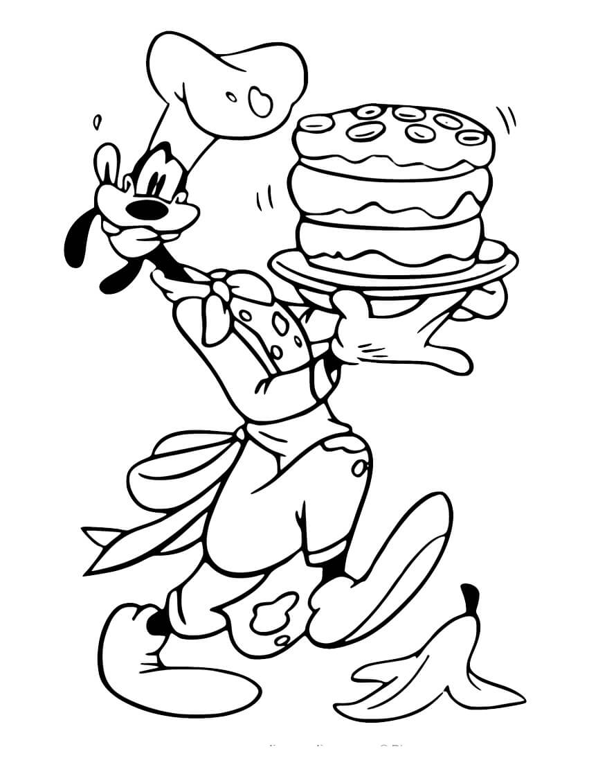 Nakreslete Goofy k vytisknutí omalovánka