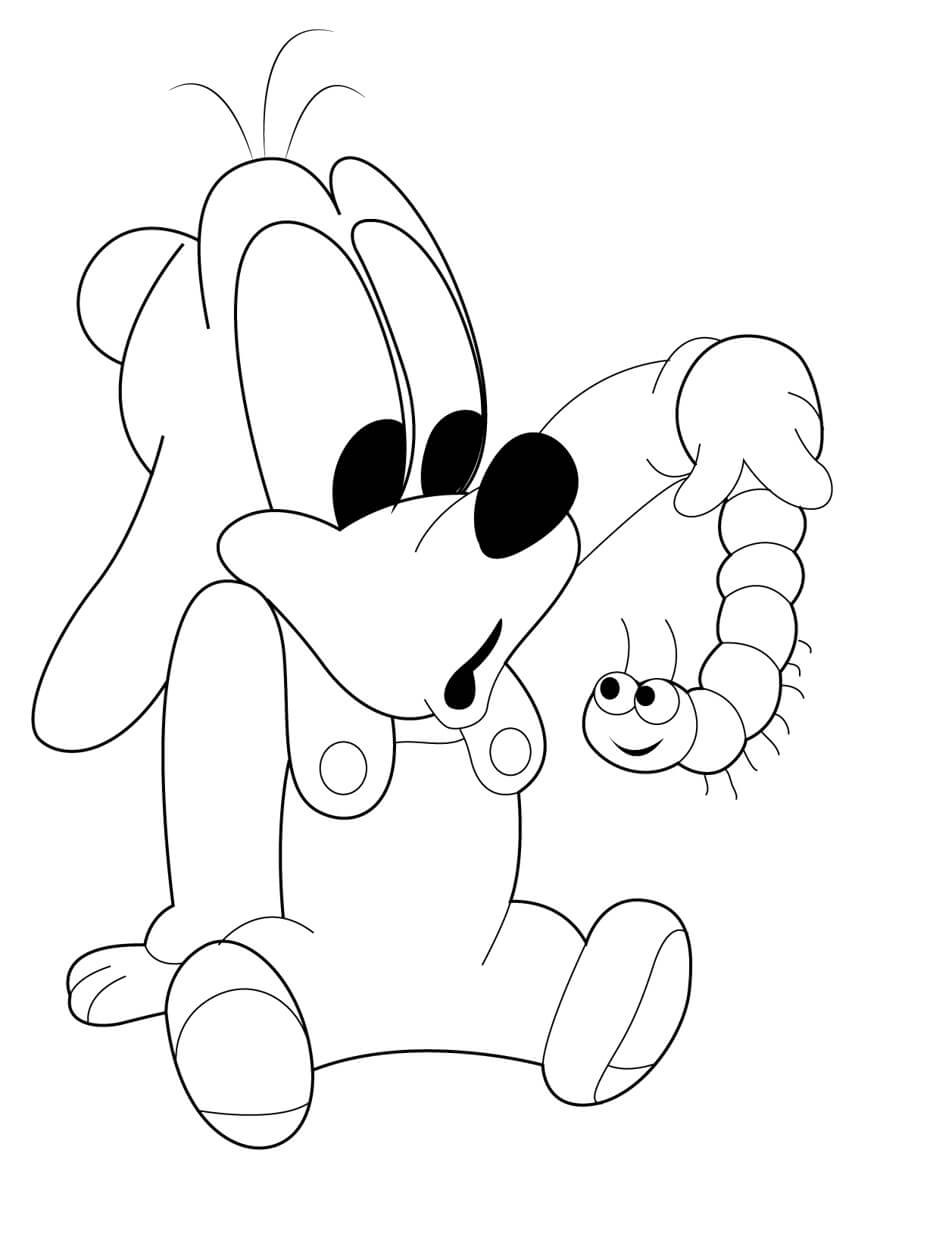 Nakreslete Goofy pro děti omalovánka