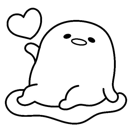 Nakreslete Gudetama k vytisknutí omalovánka