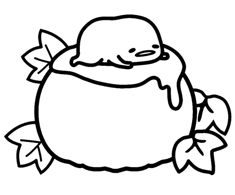 Nakreslete Gudetama prostý tisknutelné omalovánka