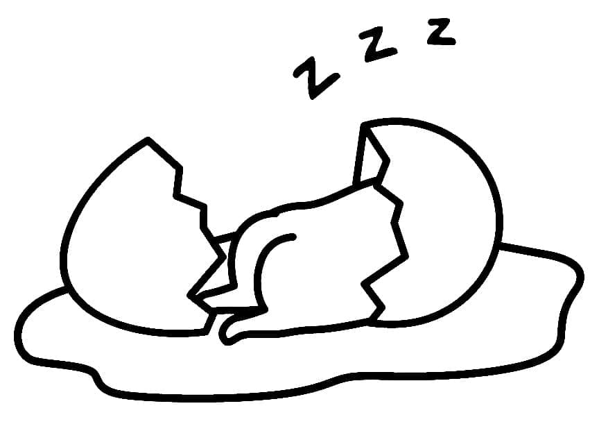 Nakreslete Gudetama prostý u dětí omalovánka