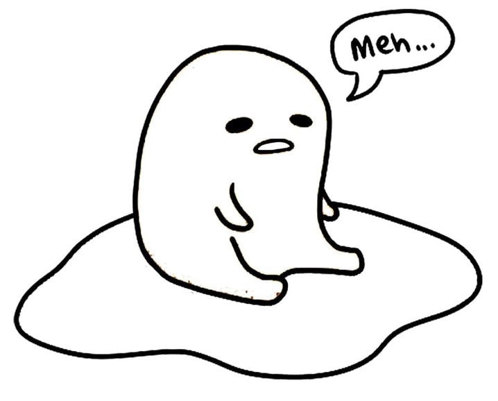 Nakreslete Gudetama zdarma prostý tisknutelné omalovánka