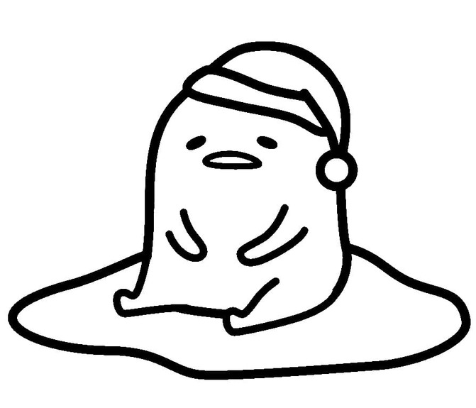 Nakreslete Gudetama zdarma základní omalovánka