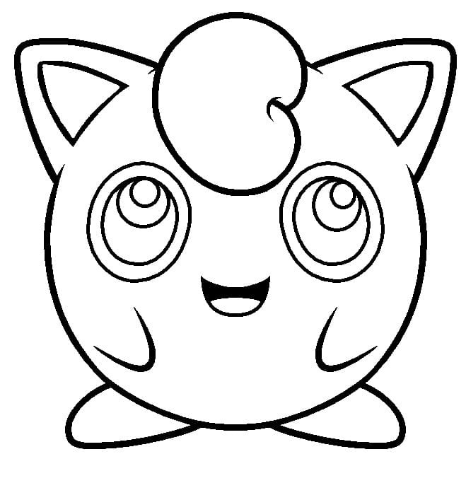 Nakreslete Jigglypuff k vytisknutí zdarma omalovánka