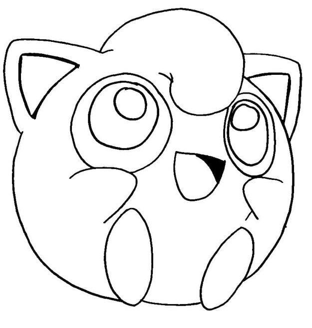 Nakreslete Jigglypuff k vytisknutí omalovánka