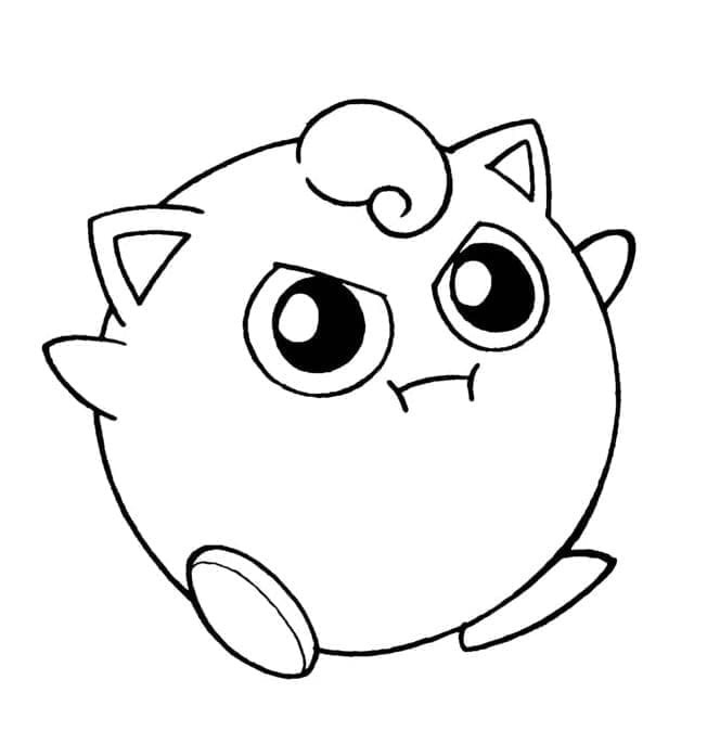 Nakreslete Jigglypuff prostý tisknutelné omalovánka