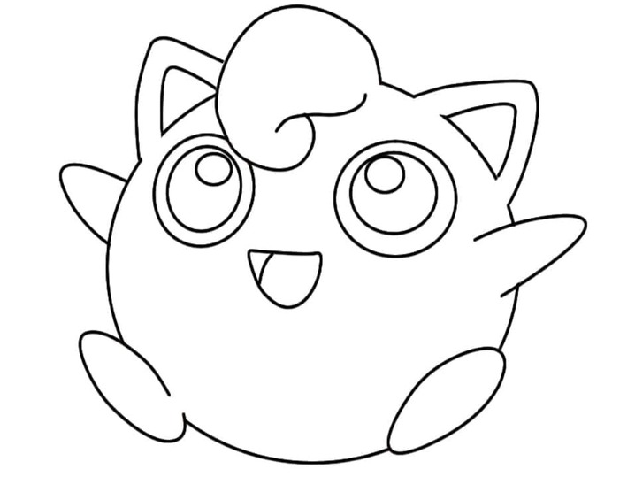 Nakreslete Jigglypuff roztomilý omalovánka