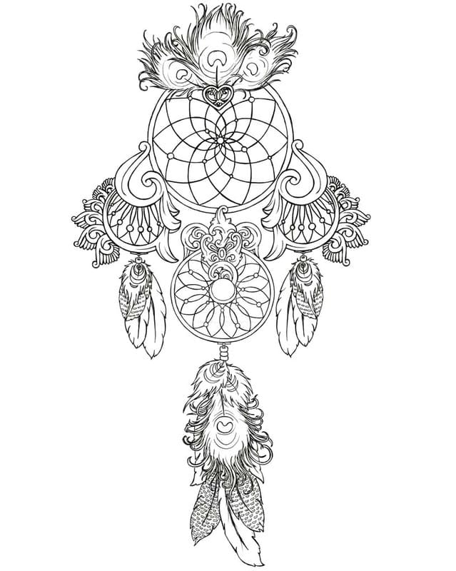 Nakreslete Lapač Snů k vytisknutí omalovánka