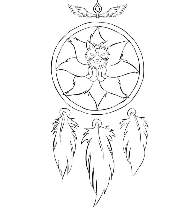 Nakreslete Lapač Snů pro děti omalovánka