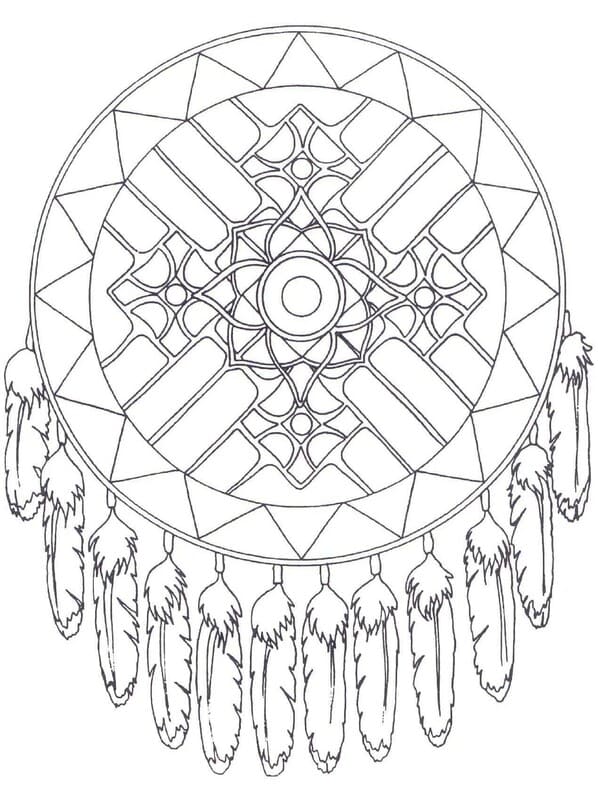 Nakreslete Lapač Snů prostý omalovánka