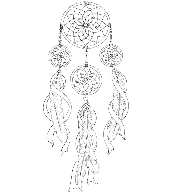 Nakreslete Lapač Snů snadný omalovánka