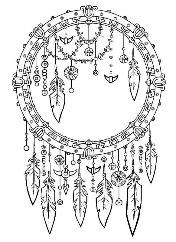 Nakreslete Lapač Snů zdarma prostý omalovánka