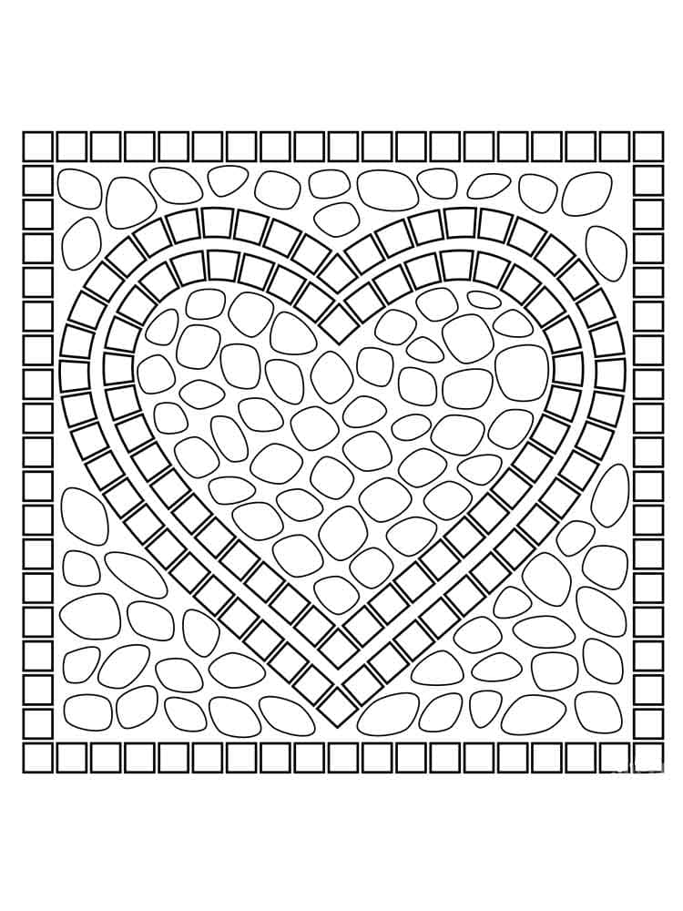 Nakreslete Mozaika tisknutelné pro děti omalovánka