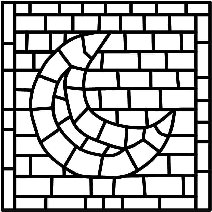 Nakreslete Mozaika tisknutelné omalovánka