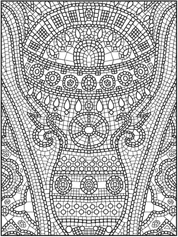 Nakreslete Mozaika velmi prostý omalovánka