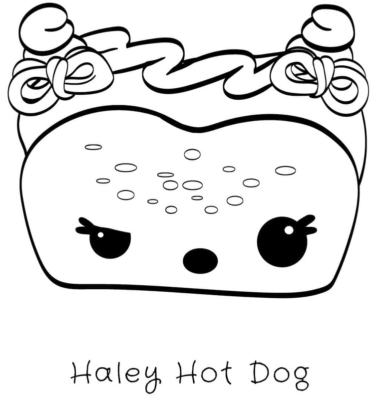 Nakreslete Num Noms Haley Hot Dog omalovánka