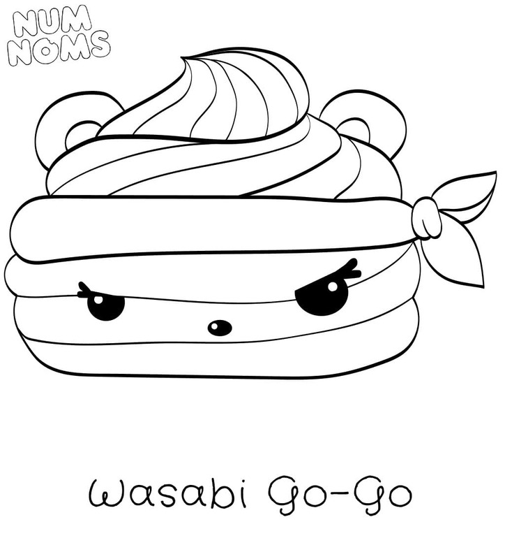 Nakreslete Num Noms Wasabi Go Go omalovánka