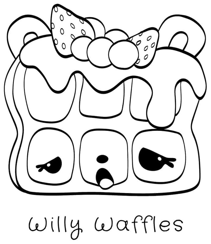 Nakreslete Num Noms Willy Waffle omalovánka