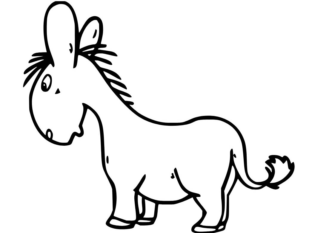 Nakreslete Osel 1 omalovánka