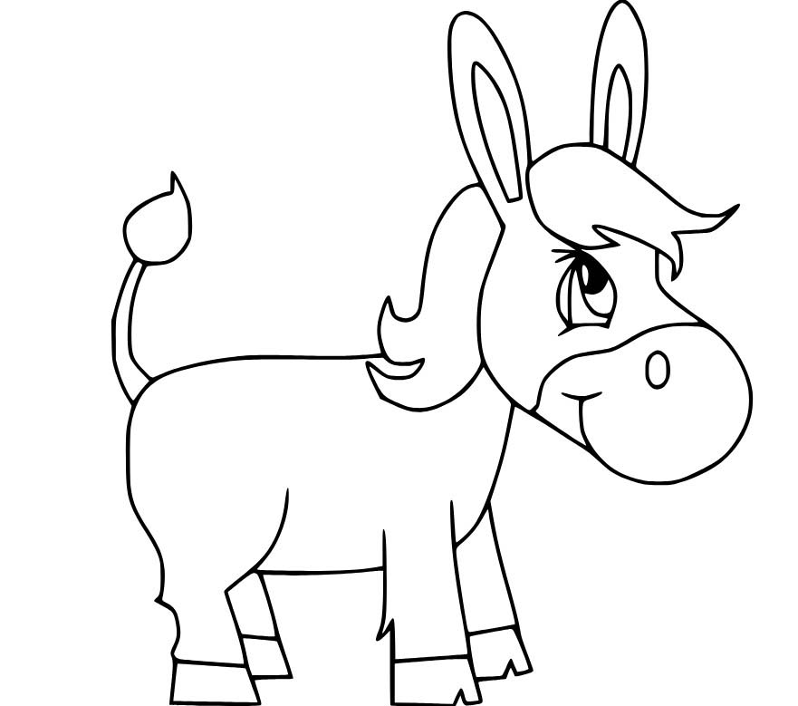 Nakreslete Osel 7 omalovánka