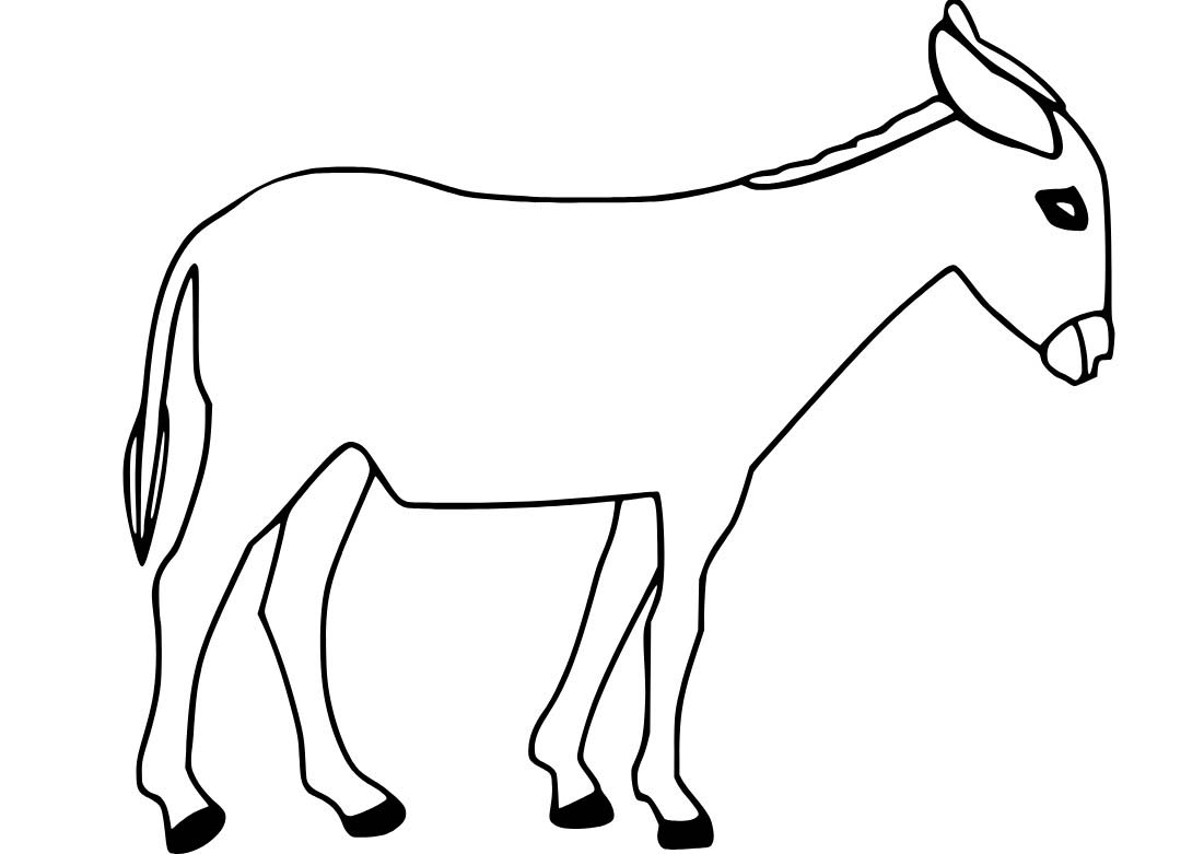 Nakreslete Osel zdarma základní omalovánka