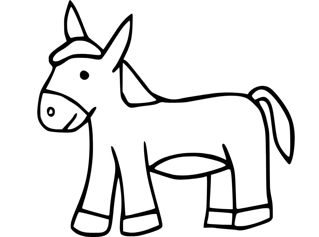 Nakreslete Osel zdarma omalovánka