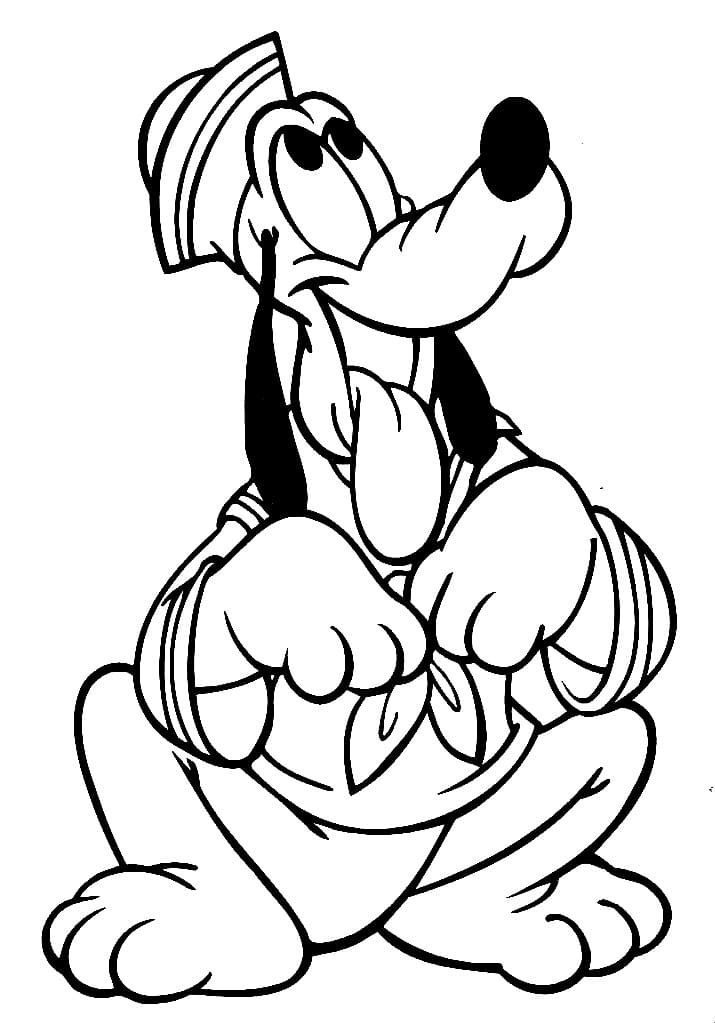 Nakreslete Pluto prostý u dětí omalovánka