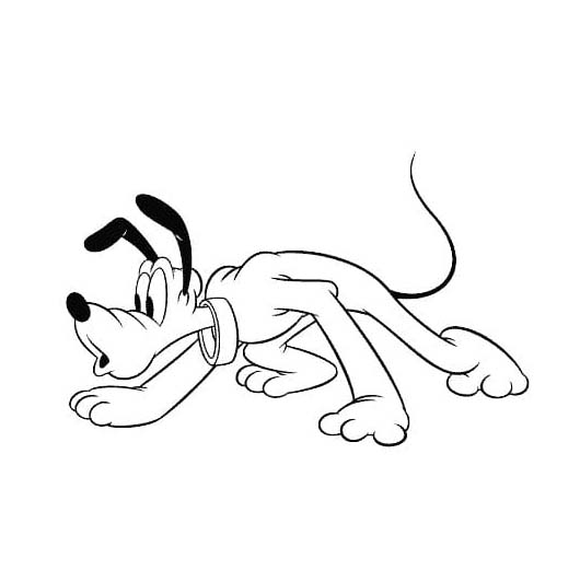 Nakreslete Pluto zdarma pro děti omalovánka