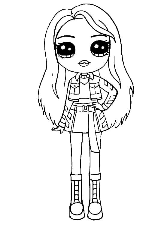 Nakreslete Rainbow High 5 omalovánka