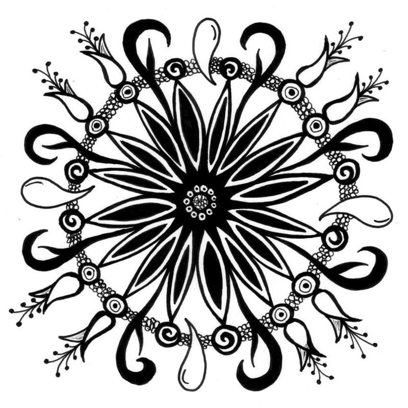 Nakreslete Rangoli 4 omalovánka