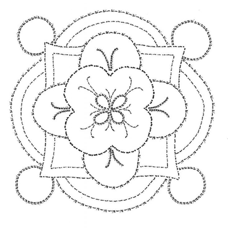 Nakreslete Rangoli 7 omalovánka