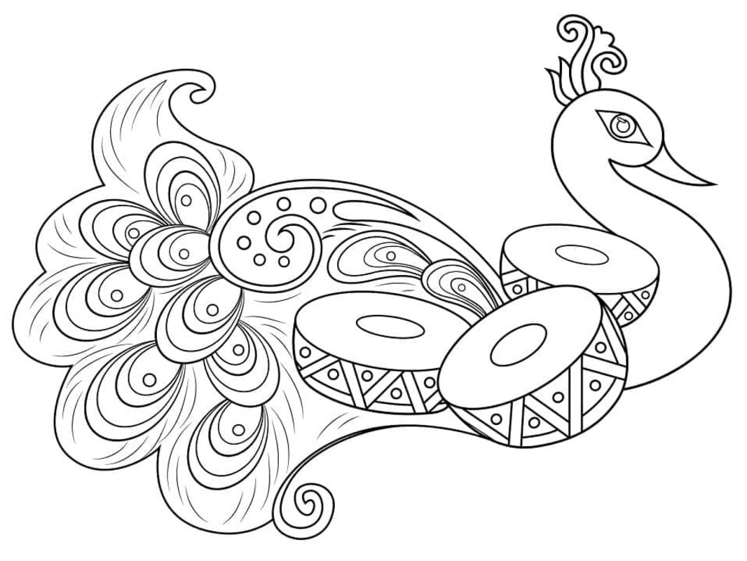 Nakreslete Rangoli u dětí omalovánka