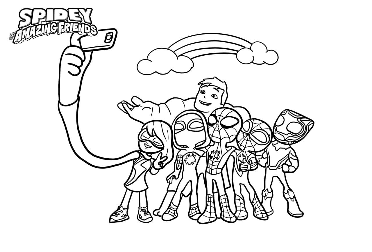 Nakreslete Spidey snadný tisknutelné omalovánka