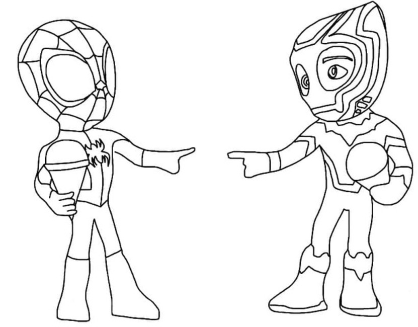 Nakreslete Spidey zdarma prostý tisknutelné omalovánka