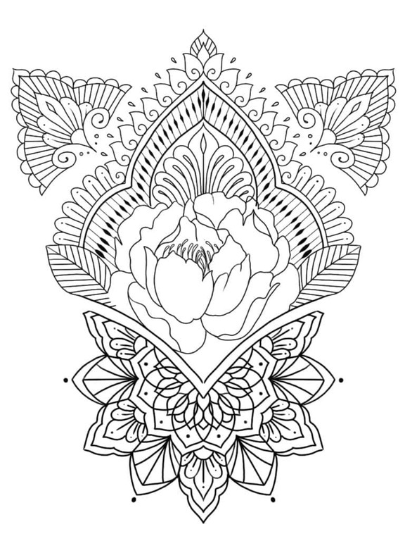 Nakreslete Tetování omalovánka