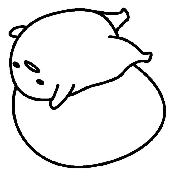 Obraz Gudetama roztomilý omalovánka