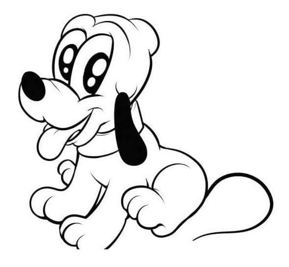 Pluto zdarma omalovánka