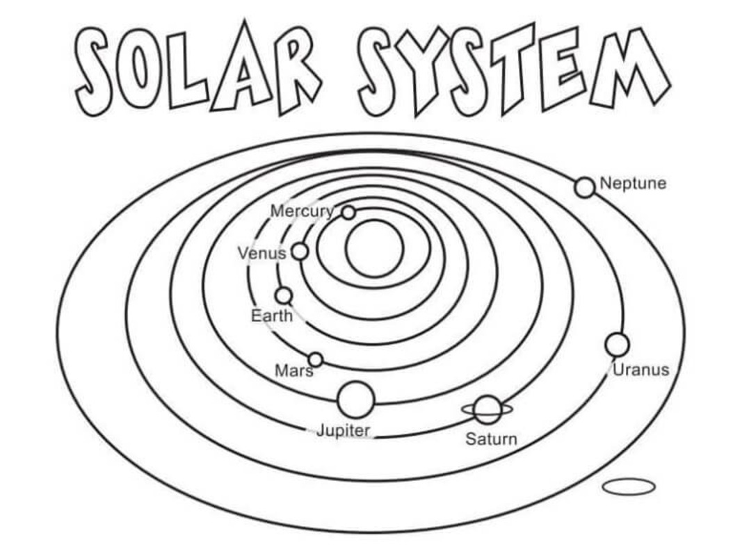 Sluneční Soustava 5 omalovánka