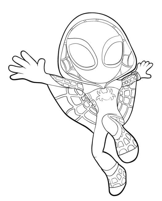 Spidey zdarma tisknutelné pro děti omalovánka